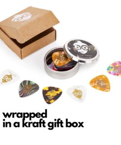 Alternative view of Pick Geek Guitar Picks - 16 Cool Custom Guitar Picks For Your Electric, Acoustic, or Bass Guitar - X-Heavy, Heavy, Medium & Light - Presented in a Luxury Metal Pocket Box