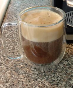 Huada Double Wall Insulated Borosilicate Glass Mugs Modern Espresso Cups, 10-Ounce, Set of 2 53 71RIlK52FjL