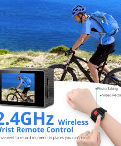 Dragon Touch 4K Action Camera 20MP Vision 3 Underwater Waterproof Camera 170° Wide Angle WiFi Sports Cam with Remote 2 Batteries and Mounting Accessories Kit 47 71RJreEKMUL
