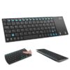 Rii K12+ Mini Wireless Keyboard with Large Touchpad Mouse&Qwerty Keypad, Stainless Steel Portable Wireless Keyboard with USB Receiver for MacBook/iPad/Tablet/PC/Laptop/Smart TV/Raspberry Pi - Black 3 71RJzDahWyL