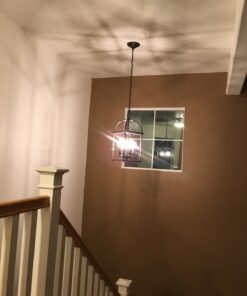 Progress Lighting Piedmont Collection Four-Light Cage Entry Light, Antique Bronze 13-3/8-Inch Width x 20-3/8-Inch Height 39 71RLNG9TXWL