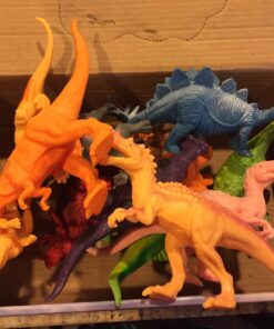 PREXTEX Dinosaur Figures for Kids 3-5+ (12 Plastic Dinosaurs Figurines with Educational Dinosaur Book) Dinosaur Toys Set for Toddlers Learning & Development (Boys & Girls) Dino Book with Dino Figures 56 71RLOUNoH9L