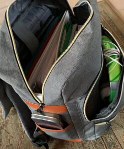 Modoker Vintage Laptop Backpack for Women Men,Travel Backpacks with USB Charging Port Fashion Backpack Fits 15.6Inch Notebook, Grey 39 71RM4ledb5L