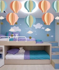8 Pcs Large Size Hot Air Balloon 3D Paper Garland Hanging Decorations for Wedding Baby Shower Birthday Party Decorations by AZOWA Pink Blue 7.5in (Pack of 8) 19 71RN9Mqb6L