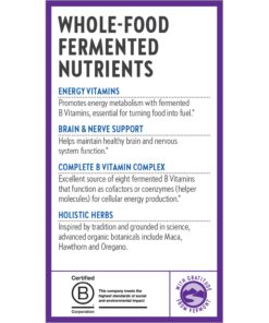 New Chapter Vitamin B Complex – Fermented Coenzyme B Complex Rich in Vitamin B12 + Vitamin B6 + Biotin + Made with Organic Ingredients - 90 ct 90 Count (Pack of 1) 17 71RNULmfdtL