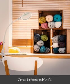 Brightech LightView Flex Magnifying Desk Lamp, 1.75X Light Magnifier, Adjustable Magnifying Glass with Light for Crafts, Reading, Close Work White 33 71RNZcBt9nL