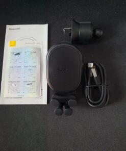 Wireless Car Charger, Baseus 15W Fast Charging Phone Mount for Car Vent, Car Phone Holder with Enlarged Charging Coil for iPhone 15 14 13 12 11 10 8 Pro Max Xs, Samsung Galaxy S&Note Series Google LG 40 71RNotbDpuL