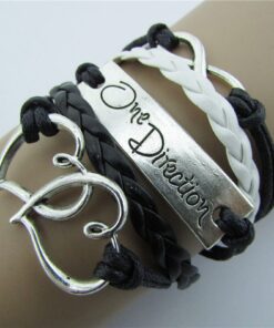 Ebuyingcity Fashion Infinite Bracelet Leather Knit Rope Love Direction Heartpunk Charms 12 71ROVT1ragL