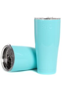 Alternative view of Seriously Ice Cold SIC 30oz Insulated Travel Tumbler Mug, Premium Double Wall Stainless Steel, Leak Proof BPA Free Lid (Seafoam Blue) Seafoam Blue