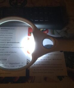 MagniPros 3 Ultra Bright LED Lights 3X 4.5X 25X Power Handheld Reading Magnifying Glass with Light- Ideal for Reading Small Prints, Map, Coins, Inspection and Jewelry Loupe… 25 71ROwkfOu0L