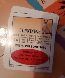 Late for the Sky CAT-opoly Board Game White, Large 44 71RPBvdanDL