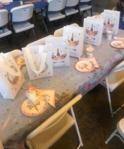 Unicorn Themed Party Supplies Set,Unicorn Cake Plates,Cups,Napkins,Tablecloth,Straws&Decoration,Paper Disposable Tableware Set for Girls Children Birthday Party or First,Baby Shower, Serves 16 Guests 36 71RPZk0UKaL