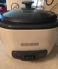 BLACK+DECKER Rice Cooker 14-Cup (Cooked) with Steaming Basket, Removable Non-Stick Bowl, White 34 71RQ4uCjTKL
