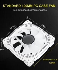 Conisy Silent Series 120mm Case Fan for Computer Case, RGB LED Quiet PC Fans with 4pin Molex & 3pin Motherboard Connector (Single Pack) Blue 17 71RQJs QmL