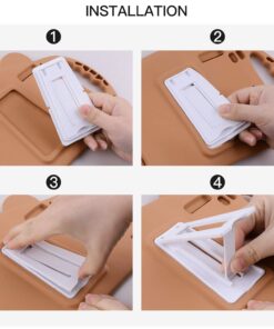 pzoz Case Compatible for iPad Mini 1/2/3/4 Case for Kids Shockproof Silicone Handle Stand Proof Boys Bear Cover for Apple iPad Mini 1st Generation Gen 7.9'' 1 2 3 4 (Brown) Brown 17 71RSQHts30L