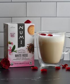 Numi Organic Tea White Rose, 16 Tea Bags (Pack of 6), Velvety White Tea & Fragrant Rosebuds, Low Caffeine 9 71RSh30 aYL