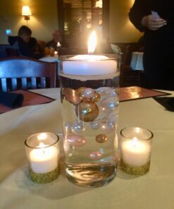 Mega Candles - Unscented 3" Floating Disc Candles - White, Set of 12 26 71RTaB7aMGL