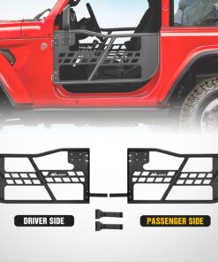 Nilight Off Road Front Tubular Doors with Side View Mirrors Compatible with 2018 2019 2020 2021 2022 2023 Wrangler JL 2020 2021 2022 2023 Gladiator JT 2 Door Only, 2 Years Warranty 2 Front Tubular Doors 2018-2023 JL/JT 11 71RWJAZUWBL