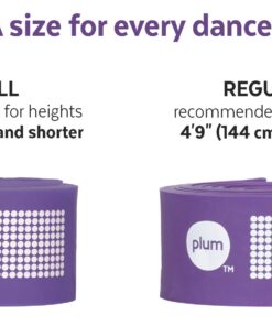 The PlumBand Stretch Band for Dance and Ballet – Colors and Sizes for Kids & Adults – Improve Your Splits, Strength, and Flexibility with Stretching – Printed Instruction Booklet and Travel Bag Plum Purple Regular 32 71RXIE7m2L