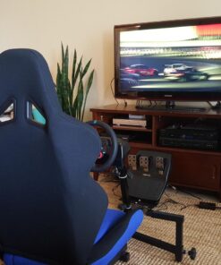 OpenWheeler GEN3 Racing Wheel Stand Cockpit Blue on Black | Fits All Logitech G923 | G29 | G920 | Thrustmaster | Fanatec Wheels | Compatible with Xbox One, PS4, PC Platforms 64 71RXmXjOpZL