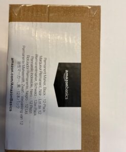 Amazon Basics Fine Point Tip Permanent Markers, Black, 12-Pack 1 Count (Pack of 12) 54 71RYBtDuv1L