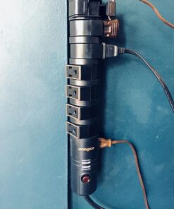 ECHOGEAR VoltSpin Surge Protector Power Strip with Rotating Outlets, Flat Plug, Long Cord, & Mounting Holes - Power Strip with Heavy Duty Surge Supression Plus Built-in Cable Management Single - Black 43 71RYloJeSdL