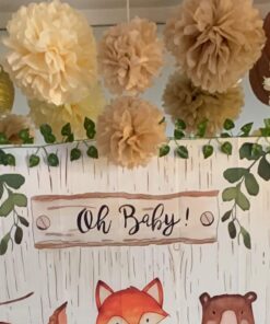 Sweet Baby Co. Neutral Sage Green Balloon Garland Kit Woodland Arch with Light Sage, Cocoa, Brown, Gold, White Balloons for Baby Shower Decorations, Hunter Jungle Theme Party Supplies, Safari Decor 47 71RZ3pPUML