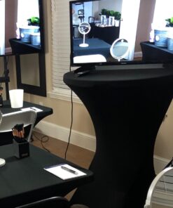 Tina's 32x43 Inch Highboy Spandex Cocktail Table Covers Black, Cocktail Table Spandex Covers, Fitted Stretch Cocktail Table Tablecloth for Round Tables 1 25 71RcA6tUoL