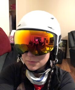 OutdoorMaster Ski Goggles PRO - Frameless, Interchangeable Lens 100% UV400 Protection Snow Goggles for Men & Women A0-blackframe Revosilverlens Vlt10% 39 71RdBhq2eKL