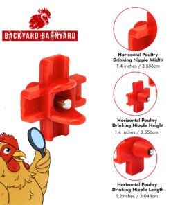 Backyard Barnyard 12 Pack Automatic Chicken Water Nipple Make Your Own Waterer Kit (Install Tools Included) Horizontal Clean Drinker Coop or Poultry Run Bebederos Gallinas Pollos Duck Quail 22 71RdLd0uIhL