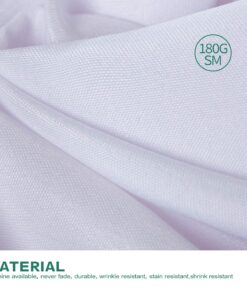 Surmente Tablecloth 14 ft Polyester Table Skirt for Weddings, Banquets, or Restaurants(White) … …… 14ft 1 Pack White 20 71RdaWffEkL