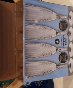 Set of 4 Champagne Flutes with Crystal Effect - Plastic Sparkling Wine Glasses to Celebrate Every Special Day - 8 Oz 21 71ReI4KBqJL