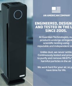 GermGuardian Air Purifier for Home, Large Rooms, H13 HEPA Filter, Removes Dust, Allergens, Smoke, Pollen, Odors, UV-C Light Helps Reduce Germs, 28 Inch, Black, 2-Pack, AC5350B2PK Black Onyx 17 71Refk7RdVL
