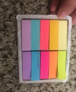 Post-it Page Markers, Assorted Bright Colors, 1/2 in x 2 in, 50 Markers/Pad, 10 Pads/Pack (670-10AB) 500 Sheets 49 71Revm1tobL