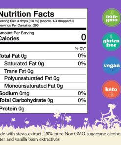 NuNaturals Liquid Vanilla Stevia, Sugar-Free Sweetener, Plant-Based Sugar Substitute, Zero Calorie, 2oz (2-Pack) 2 Fl Oz (Pack of 2) 15 71Rf8kagH0L