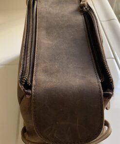 KOMALC Premium Buffalo Leather Unisex Toiletry Bag Travel Dopp Kit Distressed Tan 62 71RfKdeHe8L