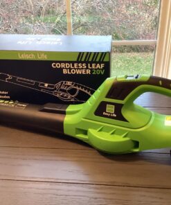 Leisch Life Cordless Leaf Blower Battery Operated,20V Handheld Electric Leaf Blower w/2.0Ah Battery & Fast Charger, 2 Speed Mode, Lightweight Battery Powered Blowers for Patio, Blowing Leaves and Snow Green 34 71RflJZfAL 1