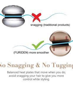 FURIDEN Professional Salon Quality Hair Straightener, Hair Straightener and Curler 2 in 1, Flat Iron Curling Iron in One, Fast Results | Long Lasting Gold 35 71Rg7C1DnUL