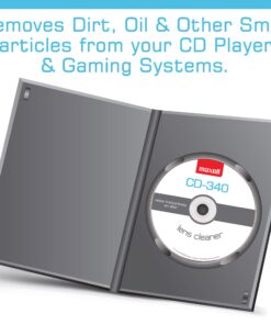 Alternative view of Maxell – Pro 190048 CD-340 Laser Lens Cleaner - Safe & Effective CD Player & Game Station Compact Disc Cleaner - Microfiber Brushes Eliminates Static & Dust - Easy to Use with No Chemicals
