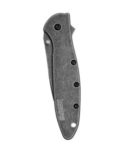 Kershaw Leek BlackWash Folding Pocketknife, 3" 14C28N Stainless Steel Blade, Assisted Opening Folding EDC 39 71RiQmujmML