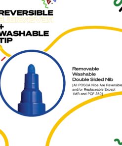 12 Posca Paint Markers, 1M Markers with Extra Fine Tips, Posca Marker Set of Acrylic Paint Pens | for Art Supplies, Fabric Paint, Markers for Art 12 Colors 21 71RiTAoEpTL