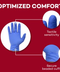 Dealmed Nitrile Medical Grade Exam Gloves, Disposable, Latex-Free, Medium (200 ct.) Medium (Pack of 200) Purple (Pack of 1) 21 71RiUYPk16S