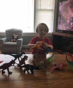 Boley 14 Pk Dinosaur Toys for Kids with Educational Pamphlet - 9" Long Dinosaur Toy Figures for Boys & Girls Ages 3+ 14 Pack + Dino Pamphlet 114 71RjEzrl4aL 1