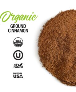 The Spice Lab Organic Cinnamon Powder Ground - Gluten Free Cinnamon Powder for Cinnamon Rolls, Apple Pie, Coffee Drinks & Meat Dishes - 1.6 oz French Jar - Kosher & Non GMO Organic Cassia Cinnamon 14 71RjXYOeqDL