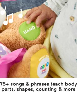 Fisher-Price Laugh & Learn Baby & Toddler Toy Smart Stages Sis With Pink Skirt and Purple Bows, Interactive Plush Dog with Music Lights & Learning Content for Ages 6+ Months Sis - Pink 35 71Rl0gnZ7EL