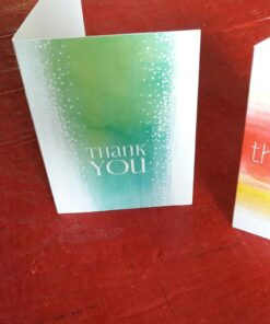 Ombre Watercolor Thank You Note Cards / 36 Greeting Card Set With Envelopes / 6 Colorful Thank You Designs Ombre Watercolor 43 71RlRric sL