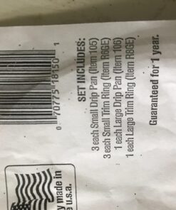 Range Kleen 1056RGE8 Style D Chrome 4 Pack Drip Pans and 4 Pack Trim Rings 20 71RmYyL9ZpL