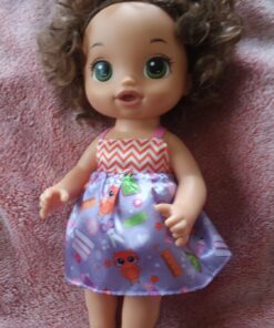 Baby Alive C2695 READY FOR SCHOOL BABY: Brown Hair Baby Doll, School-Themed Dress, Doll Accessories Include Notebook & Brush, Doll For 3-Year-Old Girls and Boys and Up, Multicolor (Amazon Exclusive) 45 71RnFwYc33L