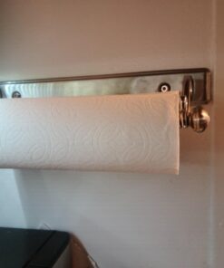 iDesign Steel Versatile Wall Mount Paper Towel Holder The York Lyra Collection, 15.3" x 5.2" x 2", Chrome 15.3" x 5.2" x 2" 26 71RnVjdGwnL