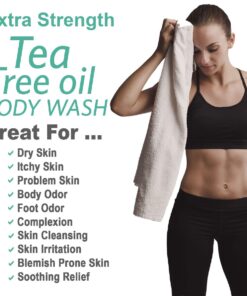 Natural Riches Tea Tree Body Wash - Body Soap to Fight Itchy Skin & Body Odor - Peppermint, Eucalyptus & Tea Tree Oil - Women & Mens Natural Body Wash - 16 fl oz 16 Fl Oz (Pack of 1) 23 71RoCQ UDbL